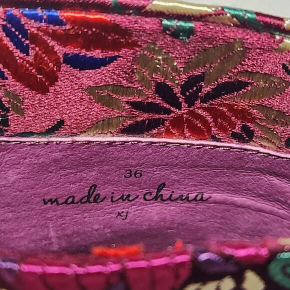 Joie Womens EU 36 US 5.5 Saleema Brocade Ankle Boots Plum Booties - Picture 6 of 9